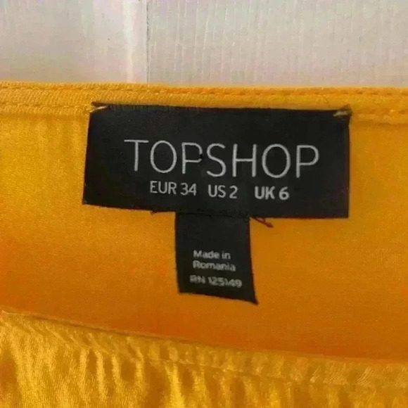 TOPSHOP - Crop Tie Blouse With Flared Sleeves B75 - Picture 4 of 5